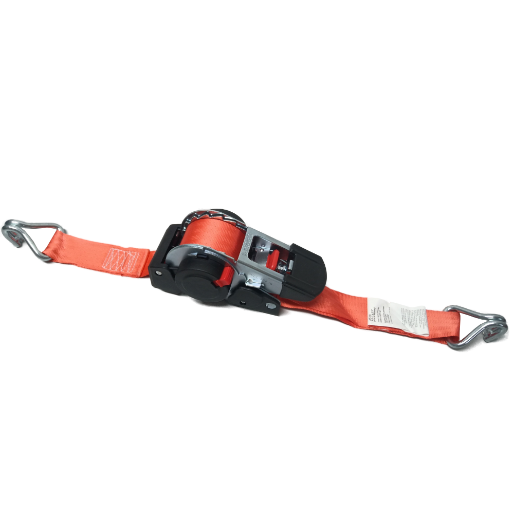 Dureno - Retractable Ratchet Strap ( J Hook ) - 1000 KG Break Strength - 1.5" X 13.1' - AR38J